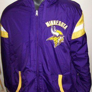 MINNESOTA VIKINGS Reversible Hooded Jacket   LARGE